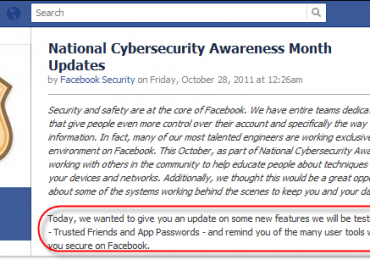 Facebook “Trusted Friends” Feature To Unlock Forgotten Password