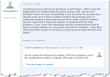 iPhone 4S Another Found Noise Bug: Audio Echoes During Voice Calls