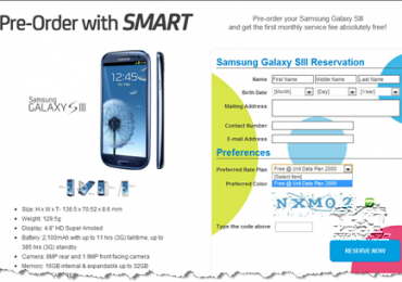 SMART Now Offers FREE Samsung Galaxy S III Pre-Orders For Plan 2000