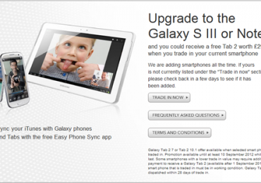 Samsung UK Offers Free Galaxy Tab 2 For Upgrading Old Mobile Phones