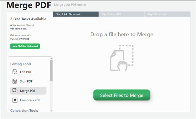 PDF.live - Merge PDFs Online for Free