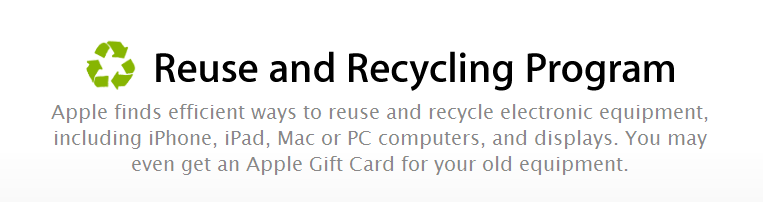 Apple Reuse And Recycling Program