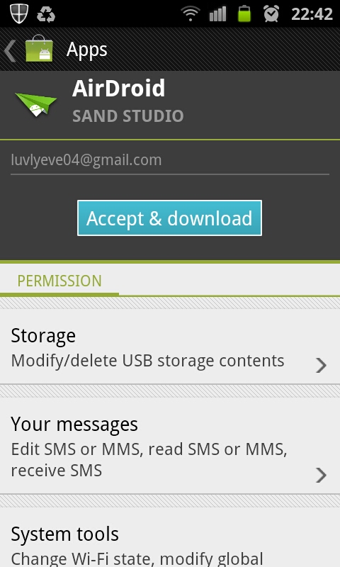 Accept and Download
