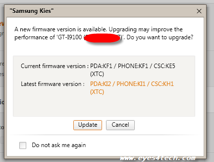 Using Samsung Kies To Update Firmware