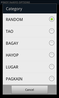 Pinoy Henyo Categories