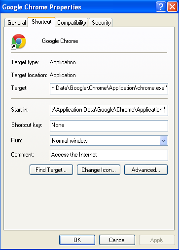 Google Chrome Shortcut