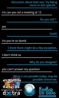 IRIS Conversation 3 - Iris Answers back
