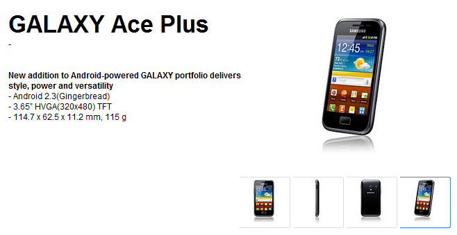Samsung GALAXY Ace Plus