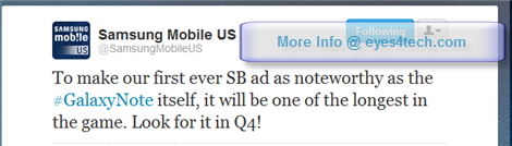 Samsung Mobile US Biggest Ad in Super Bowl