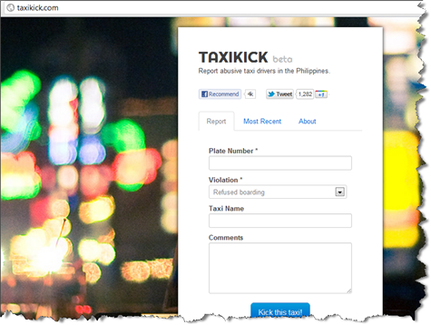 TaxiKick - Report Abusive Taxi Drivers
