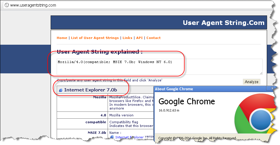 User Agent IE7