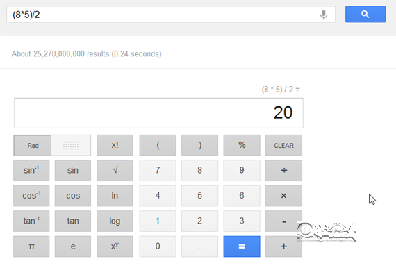 Google Virtual Calculator