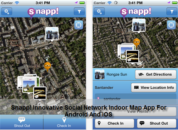 Snapp! Innovative Social Network Indoor Map App For Android And iOS