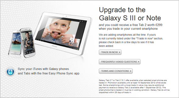 Trade In Your Old Smartphone For Samsung Galaxy S III