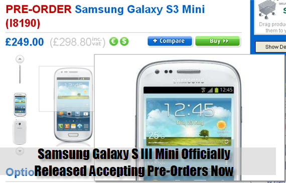 Samsung Galaxy S III Mini Officially Released Accepting Pre-Orders Now