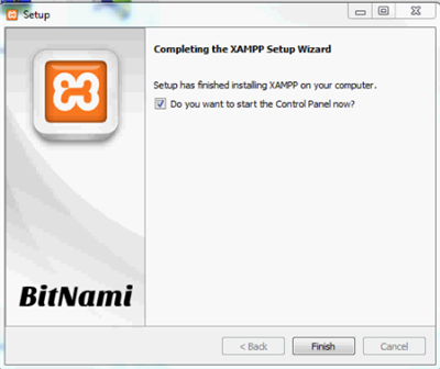 XAMPP Installation Completed