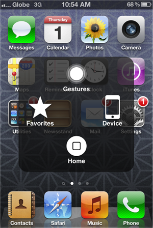 Assistive touch iPhone 4S