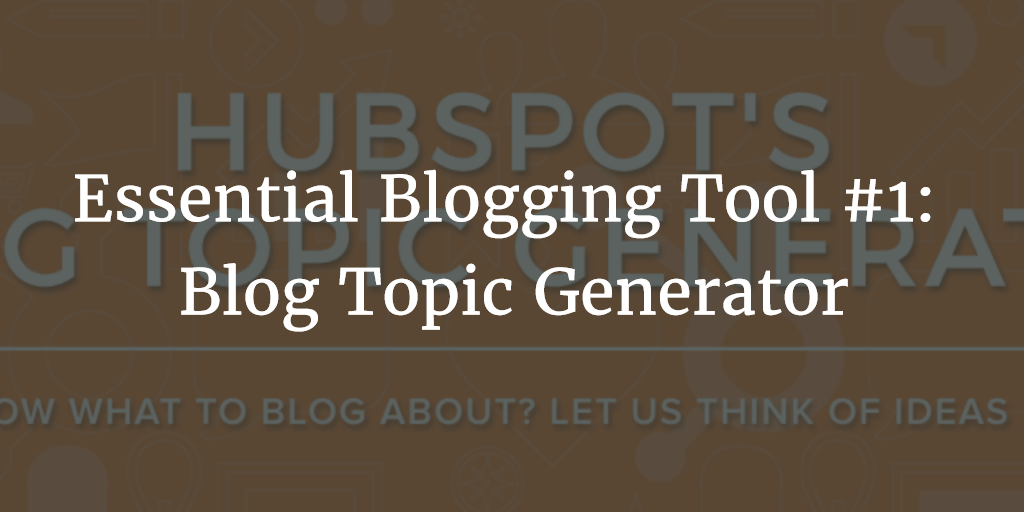 Blog Topic Generator